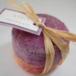 Felted Soap Pack Of Two, Wool Soap, Floral Felted..
