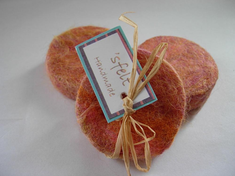 Felted Soap Pack Of Three, Scented Soap, Wool Soap, Pack Of Three