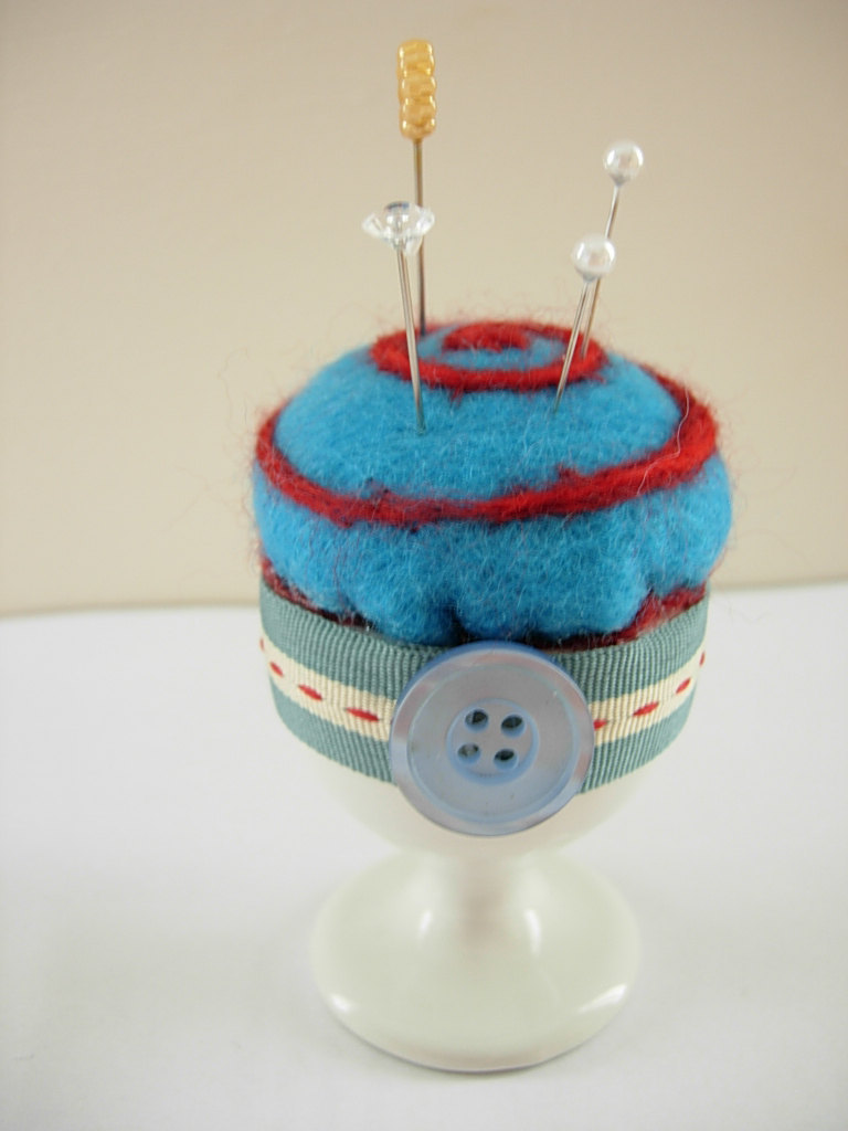 Pin Cushion Felted Novelty Egg Cup