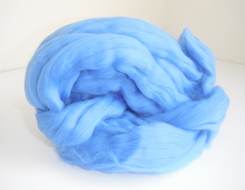 Felting Wool, Merino Wool Tops, Light Blue Merino Wool